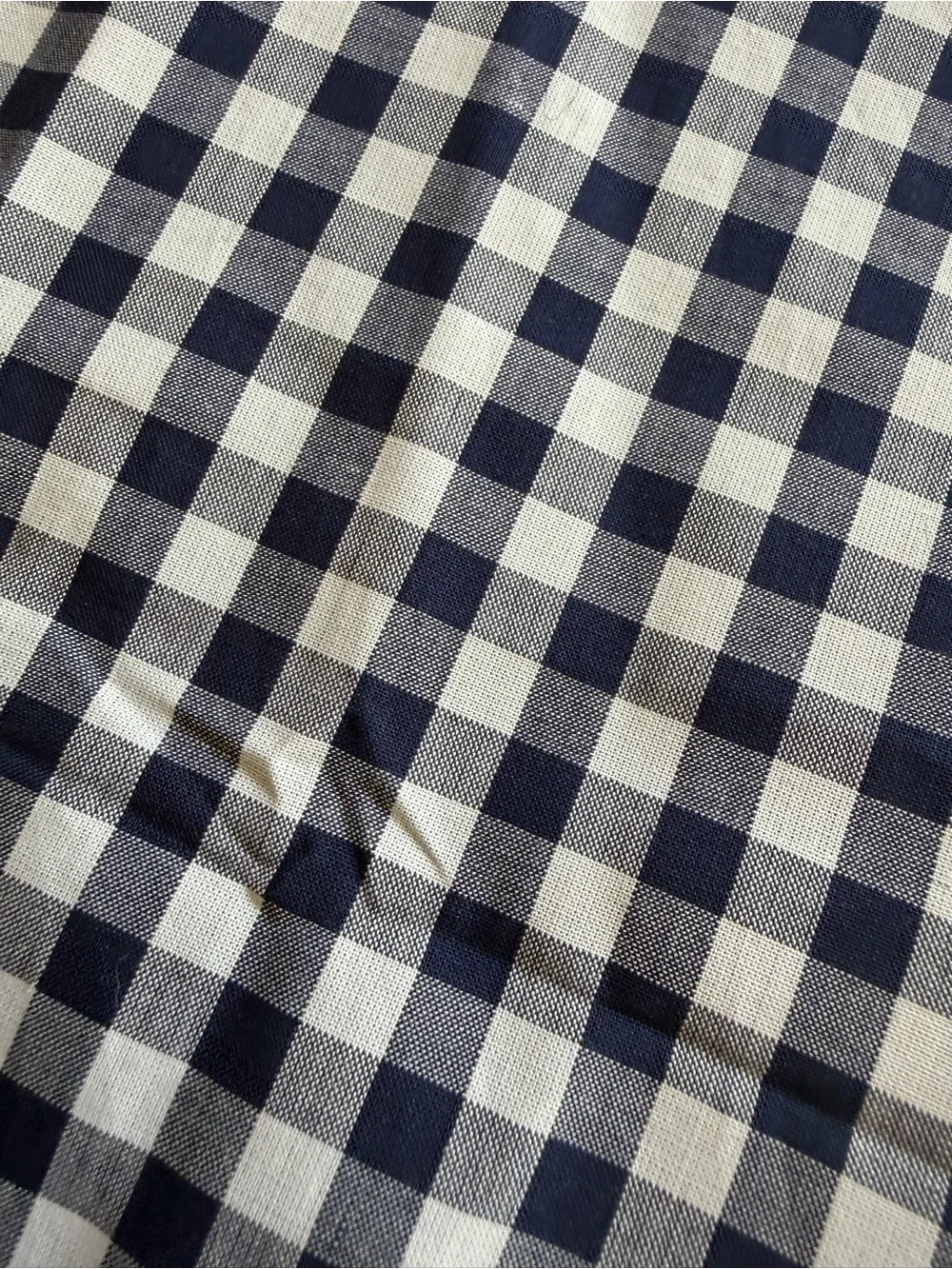 Daniel Cremieux navy blue gingham King Duvet Cover